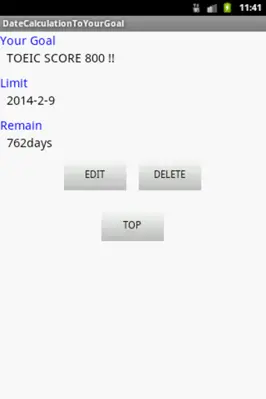 DateCalculationToYourGoal android App screenshot 0